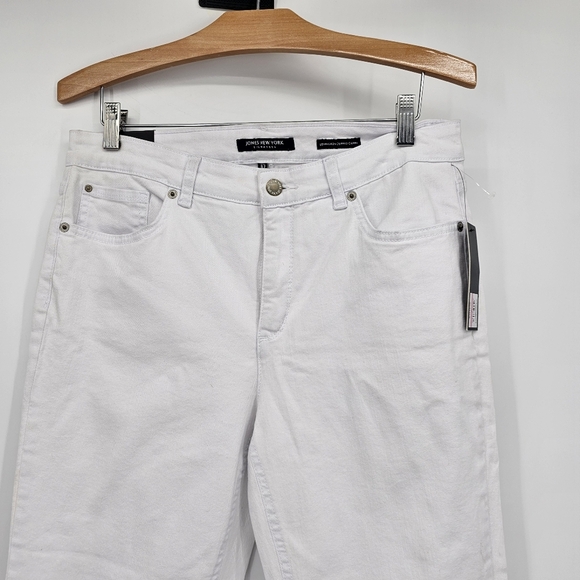 Jones New York White lexington cuff capri jean Style Jmcjb8008m Womens 10 - Picture 2 of 12